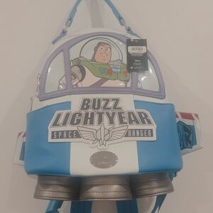 Buzz Lightyear Loungefly Backpack (White, Blue and Silver)